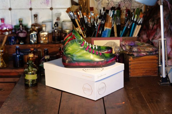 Lucia - Luxury hand-painted unisex leather sneakers - Bricklane